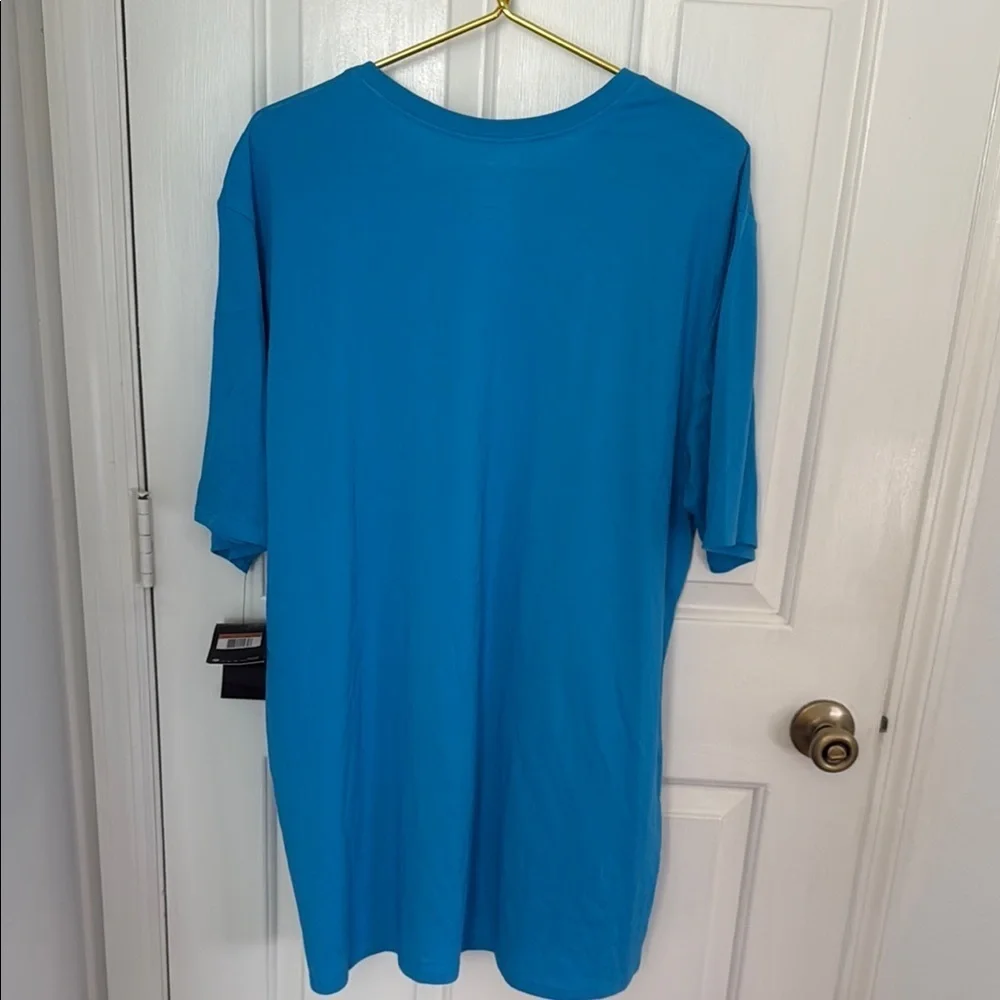 New Nike Blue Short Sleeve Tee Vibrant Athletic Wear,Dry Fit Cotton Tee